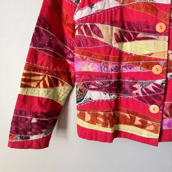 Coldwater Creek Jacket Size Petite Small Embellished Beaded Embroidered Boho - Picture 3 of 13